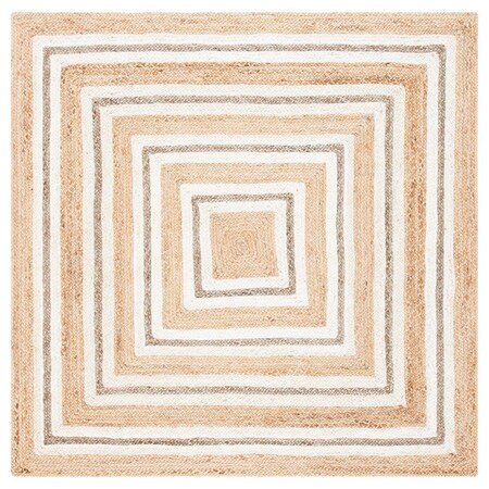 Safavieh 6 x 6 ft. Natural Fiber Flat Weave Square Area Rug Natural & Ivory NF890A-6SQ